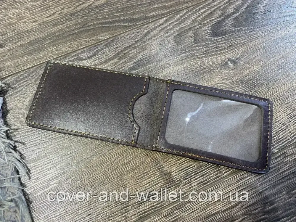 Шкіряна обкладинка на посвідчення Державна митна служба України (тиснення золотом)  P_Leather Київ - фото 6