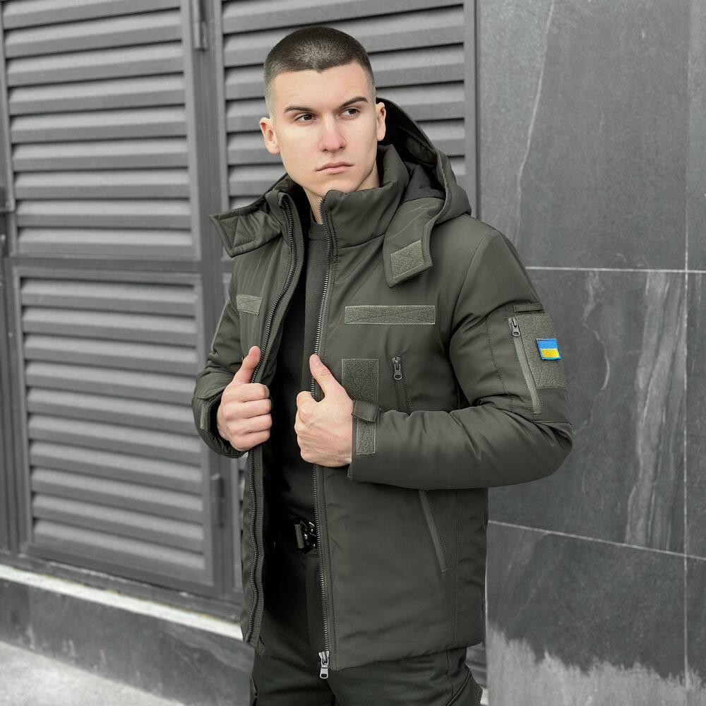 Мужская зимняя Куртка с капюшоном Pobedov Winter Jacket Motive ЗИМА Киев - изображение 5