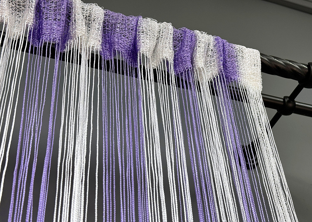 Штори-нитки "Кісея" з люрексом Бузковий з білим 300х300см 1 шт (61-096) Київ - фото 7