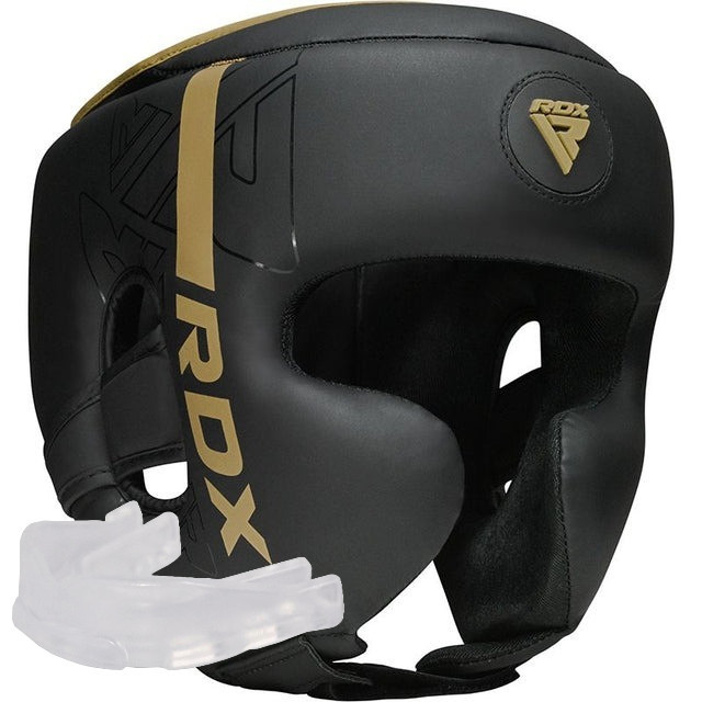 Боксерський шолом RDX F6 KARA Matte Golden XL (капа у комплекті) Каменское - изображение 1