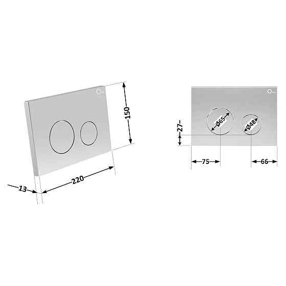 Панель змиву для унітаза Qtap Nest QT0111M11111SAT Київ