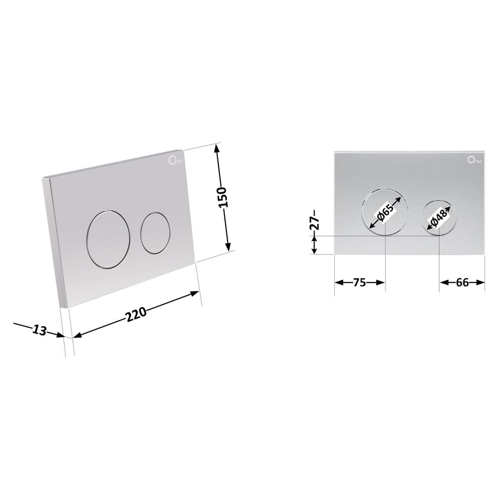 Панель змиву для унітаза Qtap Nest QT0111M11111SAT Київ - фото 2