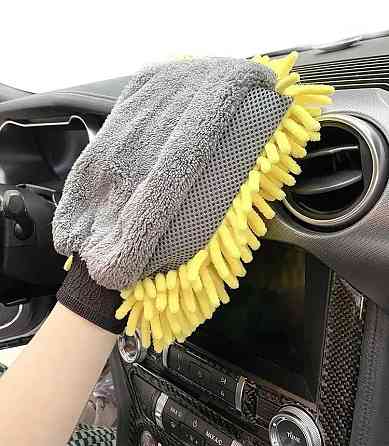 Двостороння мікрофіброва рукавичка для миття авто Київ