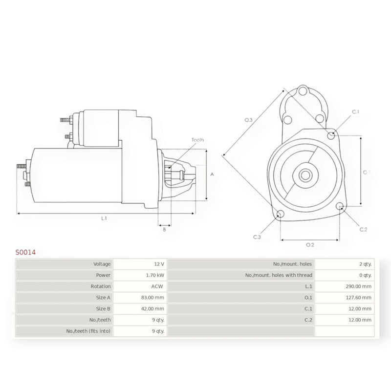 Стартер автомобіль Фольцваген T3, T4 2.4, 2.5D, 2.8 VR6 (1995-2003) (1.7кВт, 9 зуб) Мукачево - фото 1