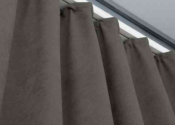 Шторна тканина мікровелюр Petek YL колір темно-сірий 1711ш Київ