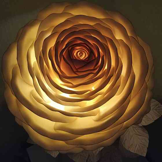 Міні-торшер_Троянда шампань Дніпро