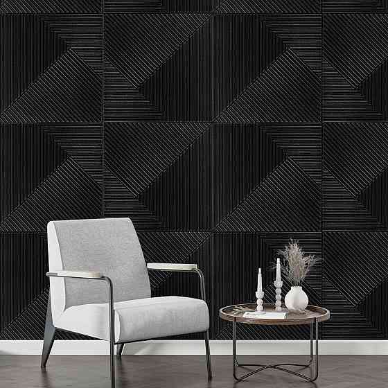 Декоративная самоклеящаяся 3D панель Бамбук черный Киев