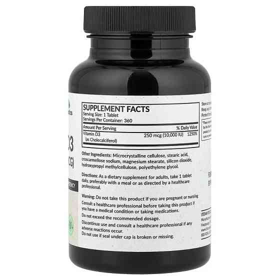 Vitamin D3, 250 mcg (10,000 IU), 360 Tablets Луцьк