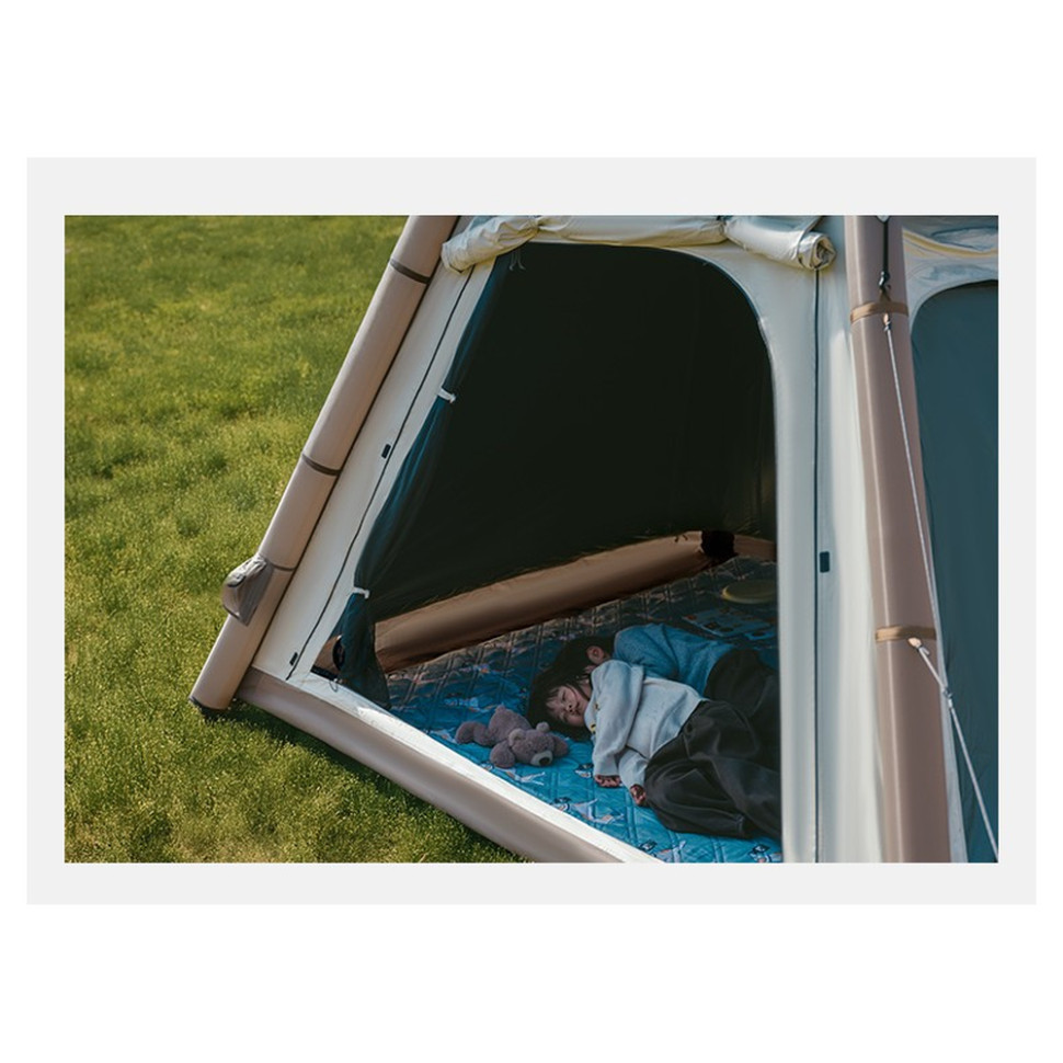 Намет чотиримісний автоматичний надувний із тентом Naturehike Ango CNK2550WS017, коричневий Киев - изображение 12