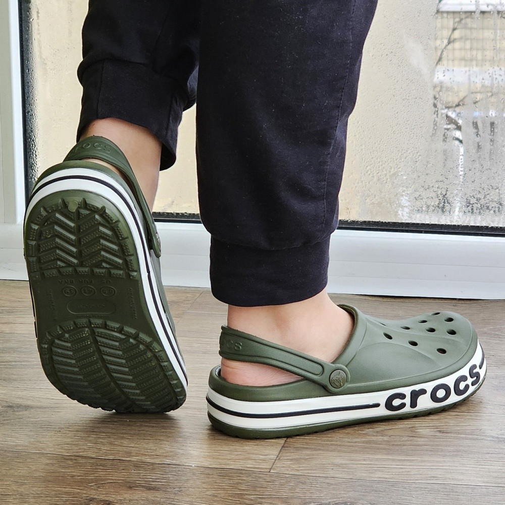 Крокси Кольори Хакі Тапочки CROCS Шльопанці Чоловічі Жіночі Зелені (розміри: 40,41,42) Дніпро - фото 8