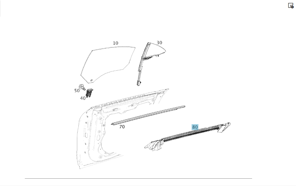 Mercedes-Benz  A1177350165 Ущільнювальна гумка під скло внутрішні задніх лівих дверей CLA Shooting Brake X117 CLA C117 Одеса - фото 2