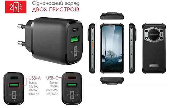 Сетевое зарядное устройство для OUKITEL WP22, 20W 3A, Quick Charge 3.0 Киев
