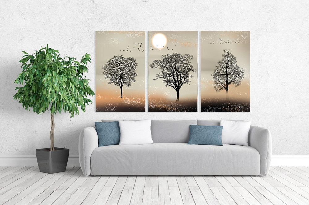 Модульная картина в гостиную / спальню  Три дерева    ART-184_3A 70х130 см Киев - изображение 2
