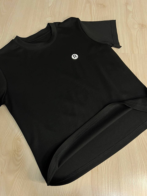 Футболка женская A-N 26048 базовая средняя длина классическая вышивка омега, черный, one size Киев - изображение 3