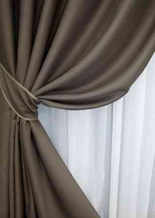 Комплект готових штор VR-Textil Блекаут Midnight № 1673ш Какао 200х290 см 2 шт (32-338) Київ