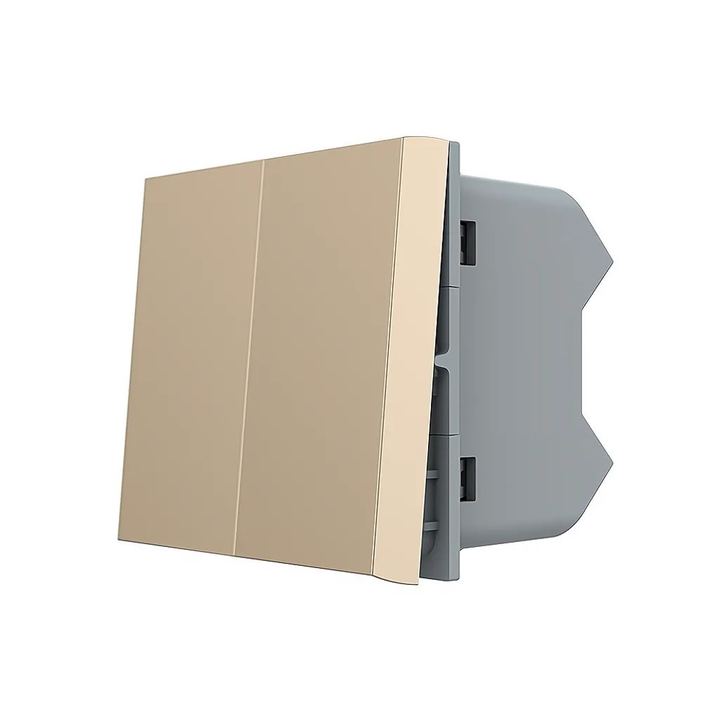 LIVOLO Перехресний (хрестовий) вимикач LIVOLO, 2-клавішний, золотий, модуль без рамки (VL-FCMM1 Коломия - фото 6