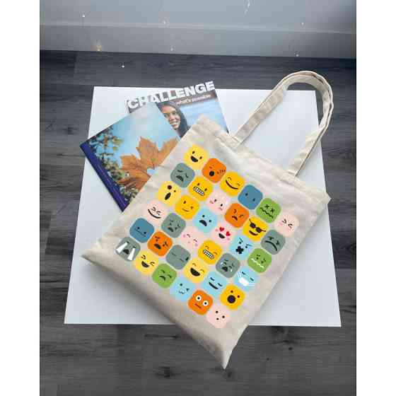 Екошопер BookOpt BK4101 Смайлики бежевий Київ