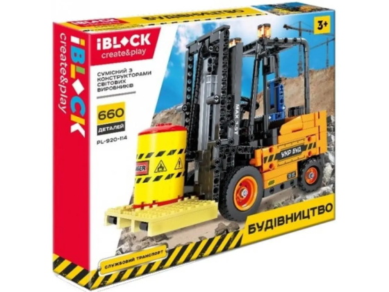 Конструктор IBLOCK PL-920-114 (12шт/2) СТРОЙКА, 660дет.инструкция на укр яз, ,в собран.кор 48,5*38,5 Киев