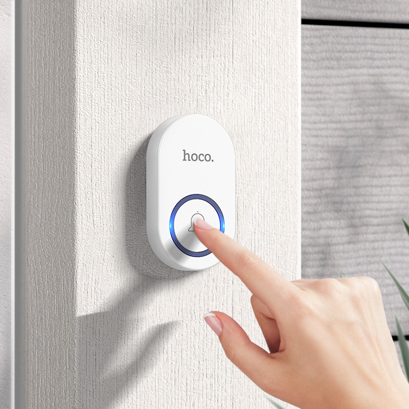 Звонок HOCO HI25 210 mAh wireless doorbell (EU) White Киев - изображение 9