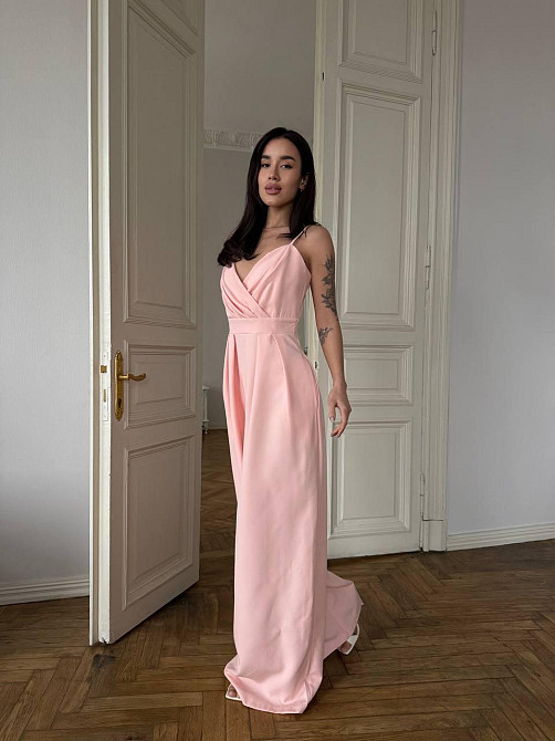 Жіночий стильний елегантний комбінезон костюм преміум'якості Персик, 42 Одеса - фото 10