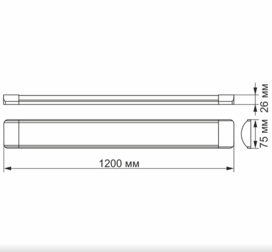 LED Світильник лінійний 36W 1,2м 6500К 220V TL-BN-36126 Titanum Житомир