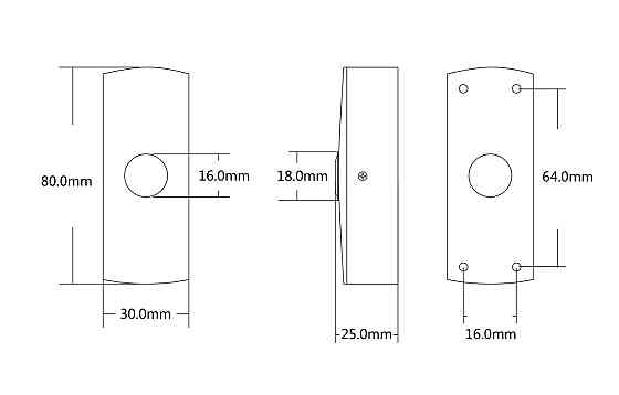Кнопка выхода металлическая накладная с подсветкой SEVEN K-7493 Киев