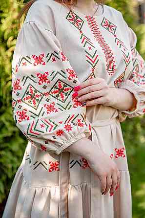 Платье - вышиванка женское, льняное р. 48 (L) ,топ Киев