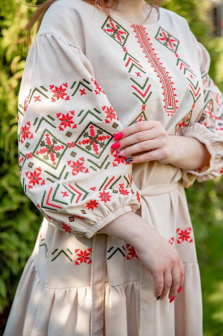 Плаття-вишиванка жіноче, лляний р. 48 (L), топ  - Київ - фото 5