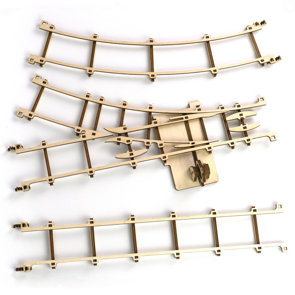 Дерев'яний конструктор "Rails set" Time for Machine T4M380309, 196 дет Вінниця - фото 1