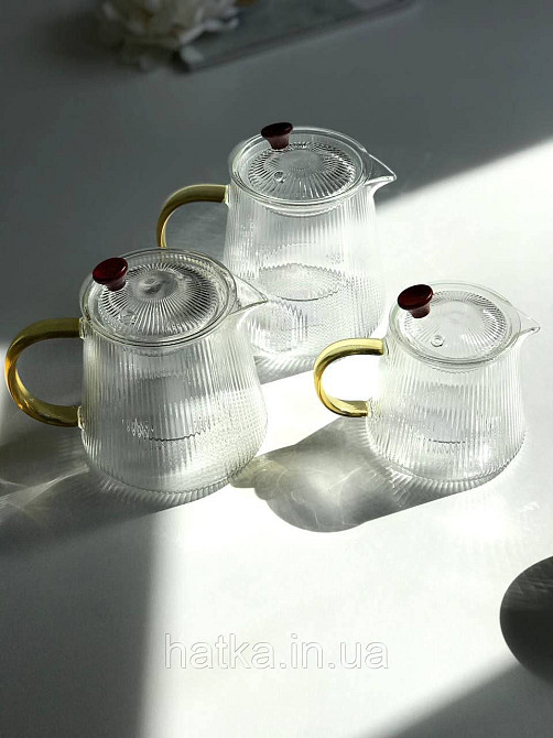Чайник заварювальний скляний Olens "Чарлі" 750 мл скляне сито для дому та ресторану Київ - фото 6