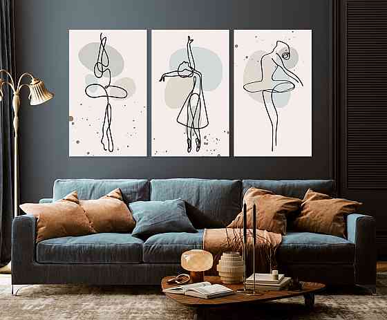 Модульна картина у вітальню/ спальню    Балерина     ART-179_3A Київ