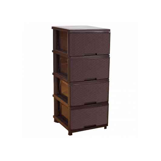 Комод пластиковий Ротанг коричневий 95х46х39 Алеана Одеса