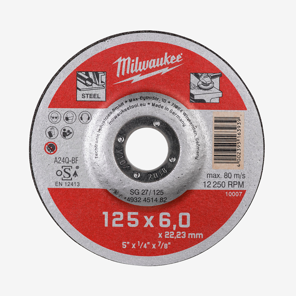 Диск зачистний по металу MILWAUKEE, SG 41/125х6, Ø125мм Одеса - фото 1