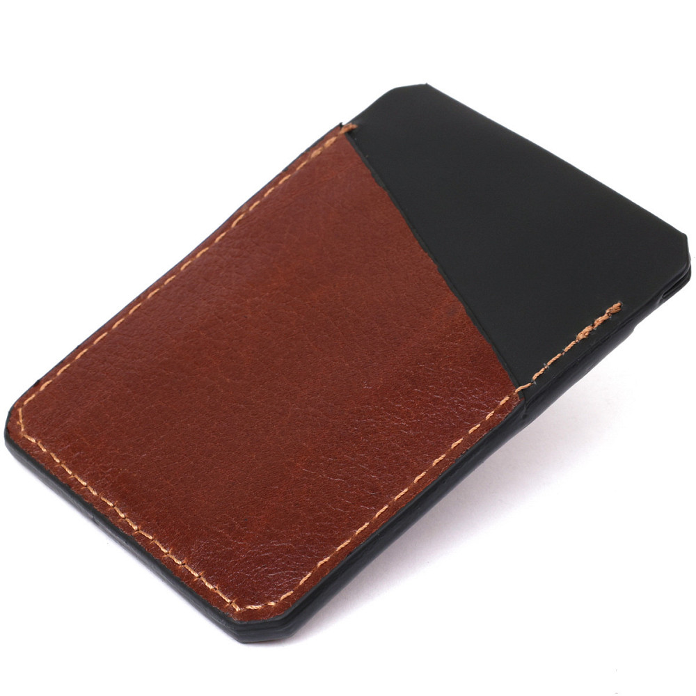 Чоловічий шкіряний картхолдер Коричневий (GRANDE PELLE) Київ - фото 6