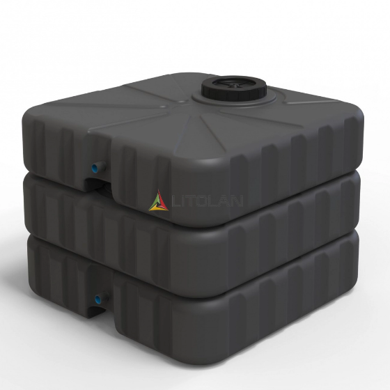 Душ літній 50л 600*600*165мм 3 шари чорний LITOLAN Житомир