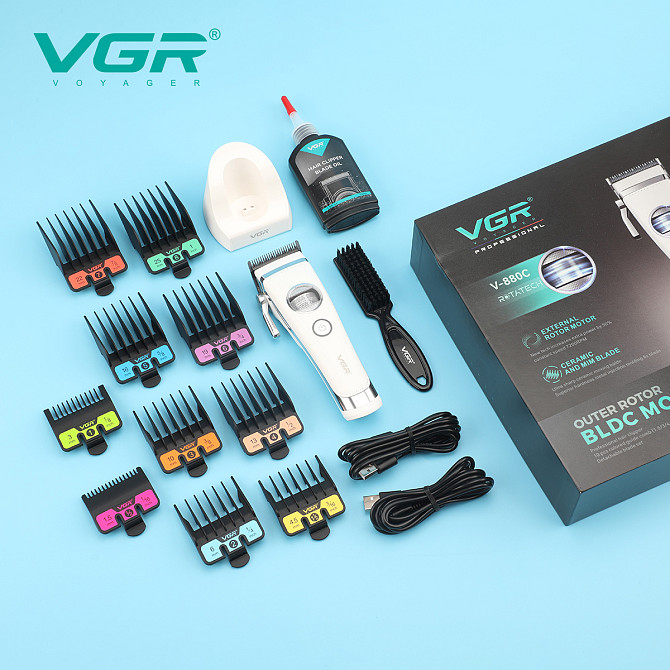 Профессиональная бритва-машинка для стрижки волос VGR, Профессиональная машинка для стрижки головы HC-90 Львов - изображение 2