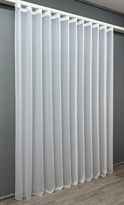 Тюль VR-Textil Вуаль 1795т Шифон однотонний Молочний 500х270 см (43-265) Київ - фото 3