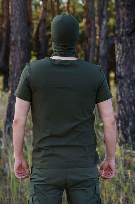 Футболка хаки кулир тактическая легкая качественная летняя классическая футболка для ВСУ     WAR Львов - изображение 6