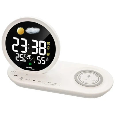 Настільний годинник Technoline Wireless Mobile Charging White (DAS302479) Вінниця - фото 3