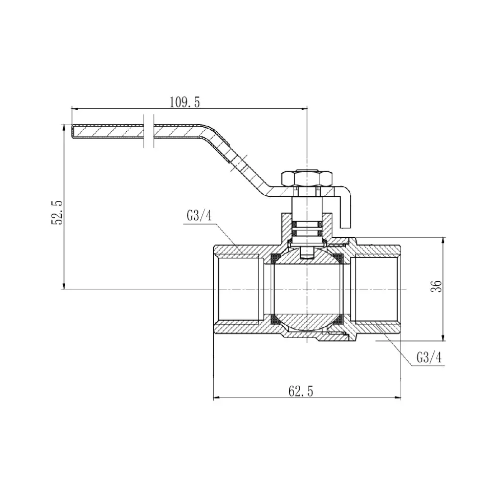 Кран шаровой Thermo Alliance Forte 3/4