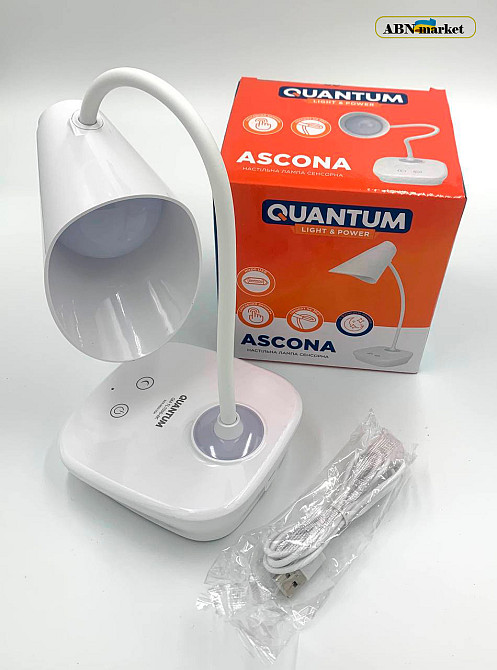 Настольная сенсорная лампа с аккумулятором QUANTUM ASCONA QM-TL1030-4K Ровно - изображение 1