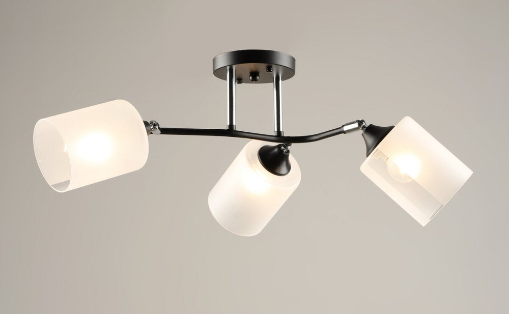 VALESO Люстра стельова на 3 плафони VALESO K2316/3, чорний/хром (E27) Коломия - фото 1