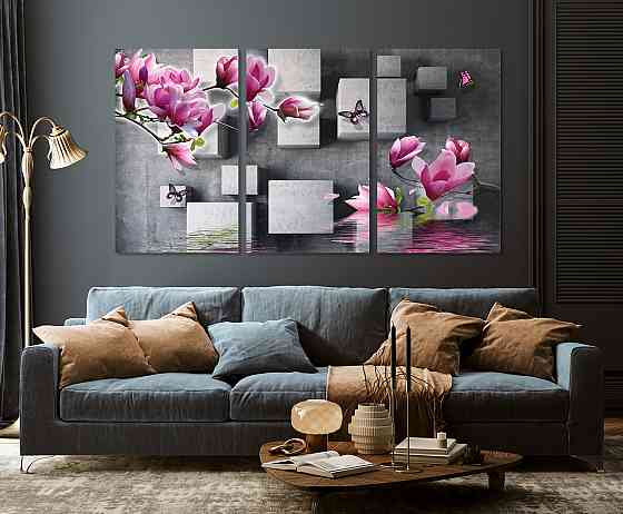 Модульная картина в гостиную / спальню   Орхідея    ART-033_3A Киев