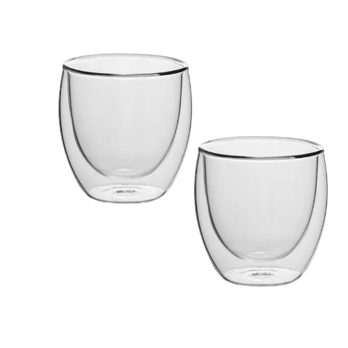 Набір склянок 2шт 300мл з подвійними стінками скло 9004 KAMILLE Житомир - фото 2