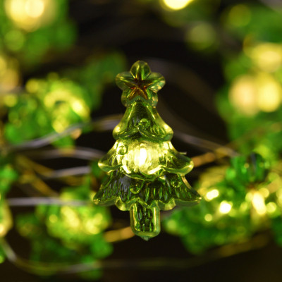 Гірлянда YES! Fun На мідному дроті Ялинки 20 LED Тепло-біла 2.2 м На батарейках (801208) Вінниця - фото 4