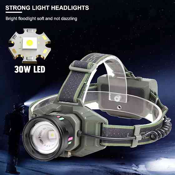 Фонарь налобный 8098-TG 2x18650 BY-80 Львов