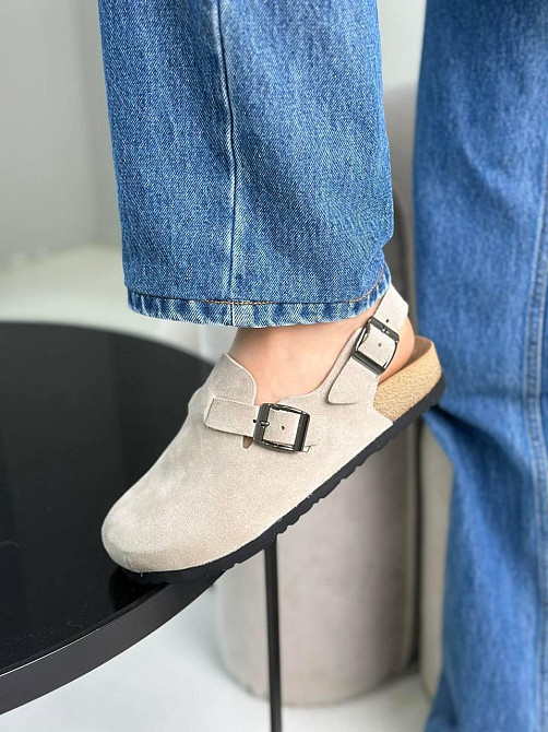 Olli Босоніжки жіночі кавові літні замшеві OLLI Л-4-7929 із закритим носком / Стильні босоніжки Коломия - фото 6