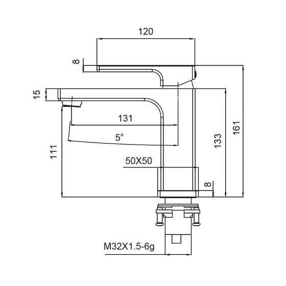 Смеситель для умывальника Koer KB-10009-01 хромированный KR3498 Харьков