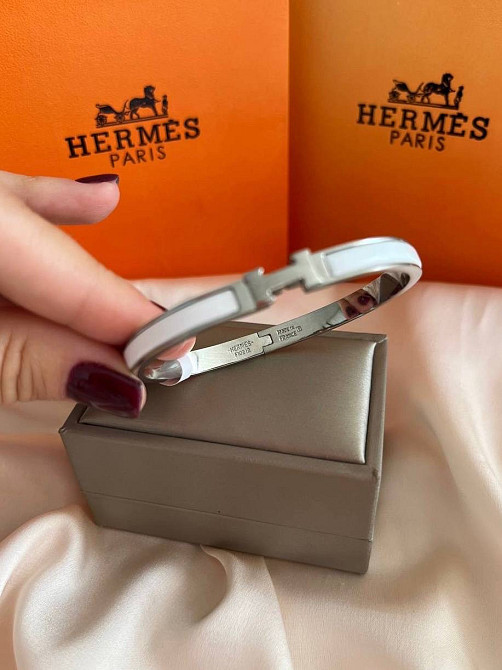 Браслет Hermes біла емаль Одеса - фото 10