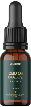 Олія канабідіол Mind Shi CBD Oil Isolate 3000 mg 10 ml апельсин Київ